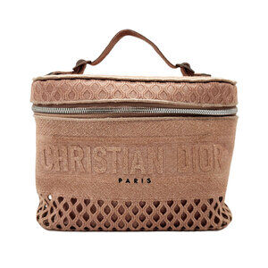 Christian Dior handbag canvas pink beige
